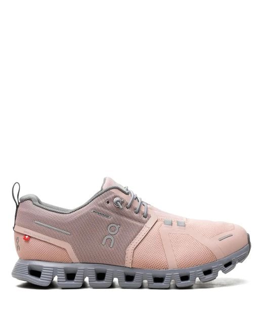 On Shoes Pink Side Logo-Print Detail Sneakers