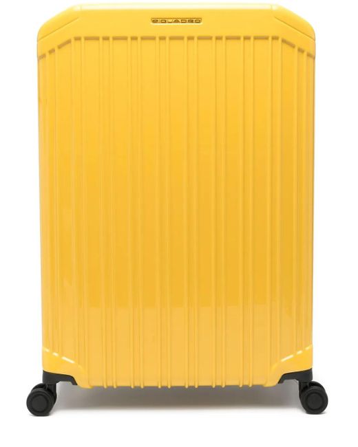 Piquadro Yellow Logo-Plaque Holdall for men