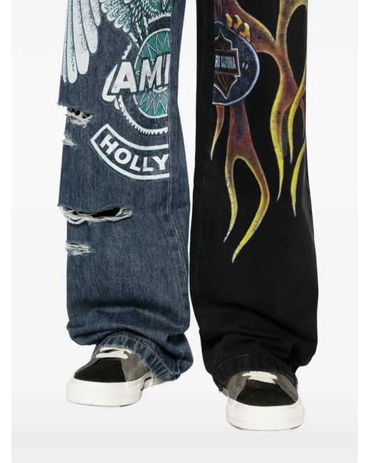 Amiri White Printed Jeans for men