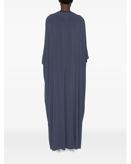 Marina Rinaldi Blue Pearl-Embellished Kaftan Maxi Dress