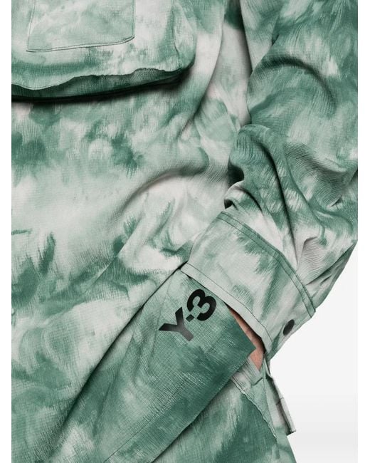 Y-3 Green Multi-Colored Overshirt For for men