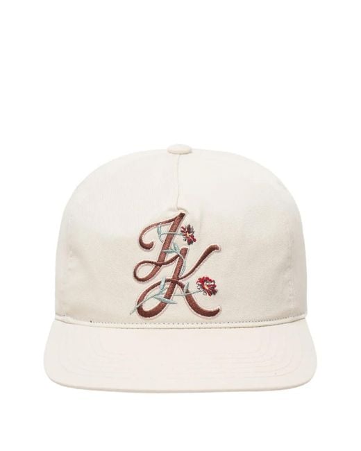 JUNTAE KIM Natural Embroidery Cap for men