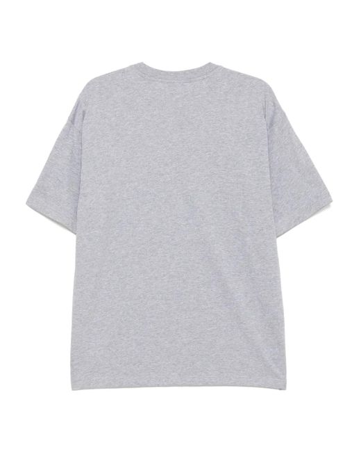 Chocoolate Gray Logo-Print T-Shirt for men