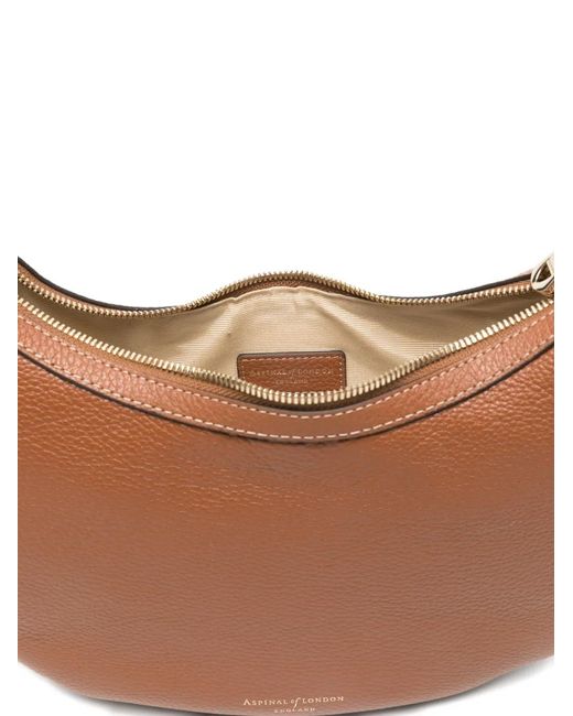 Borsa A Tracolla Con Nappa di Aspinal in Brown