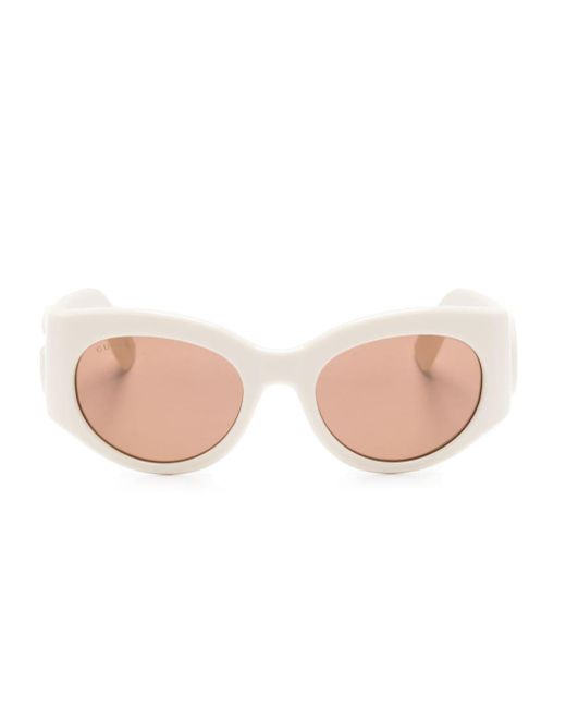 Gucci Pink Double G Rectangle-frame Sunglasses