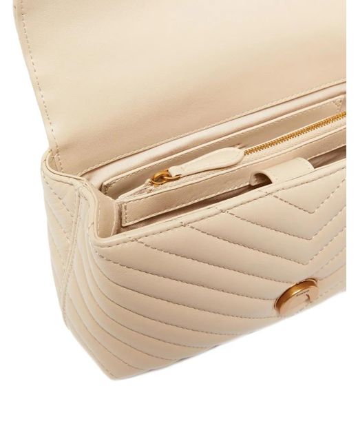 Pinko Natural Mini Handbag Lady Love Bag Puff Chevron