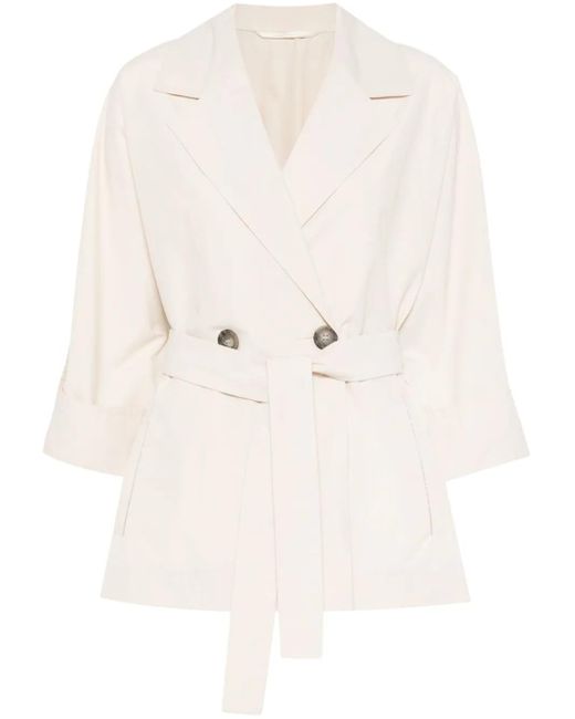 Peserico ベルテッド ジャケット White