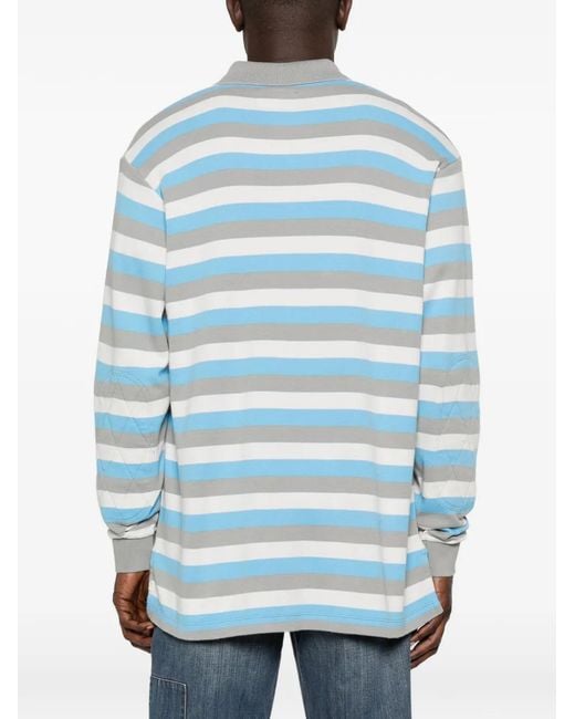 ERL Blue Striped Polo Shirt