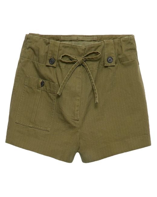 Prada Green Chevron Shorts