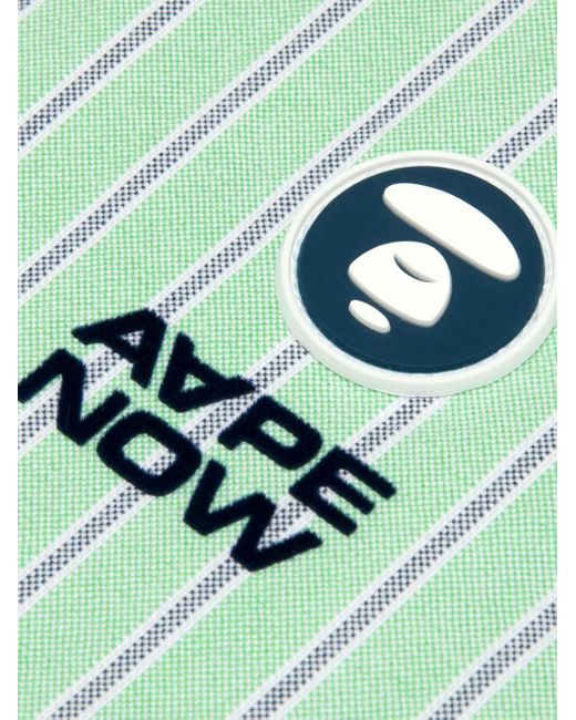 Aape By A Bathing Ape Overhemd Met Geborduurd Logo in het Green voor heren
