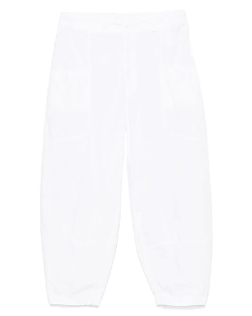 Transit White Cotton Cargo Pants