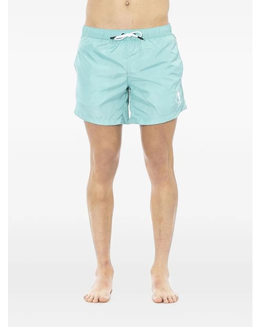 Bikkembergs Blue Short De Bain À Logo Imprimé for men