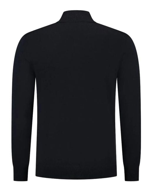 Zanone Blue Half-Zip Sweater for men