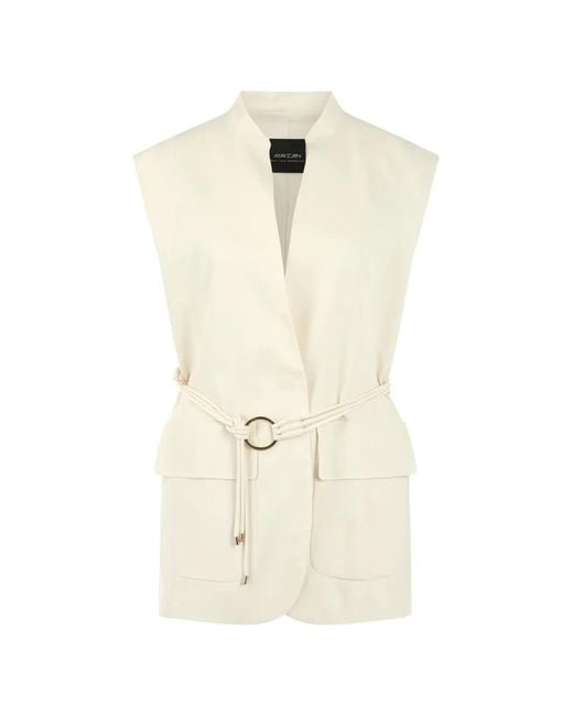 Chaleco Con Cuello Mao Marc Cain de color White