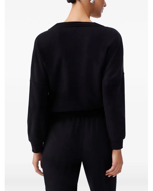 Liu Jo Black Sweatshirt With Appliqués