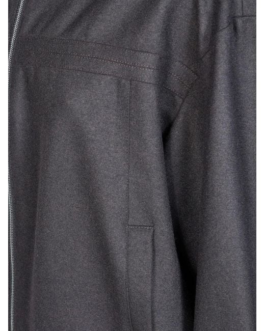 Pinko Gray High-Neck Bomber Jacket