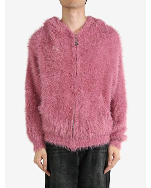 THUG CLUB Brushed Zipped Hoodie in Pink for Men | Lyst THUG CLUB Brushed Zipped Hoodie in Pink for Men | Lyst