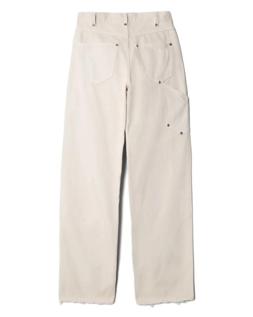 Re/done Natural Mid-Rise Straight-Leg Jeans