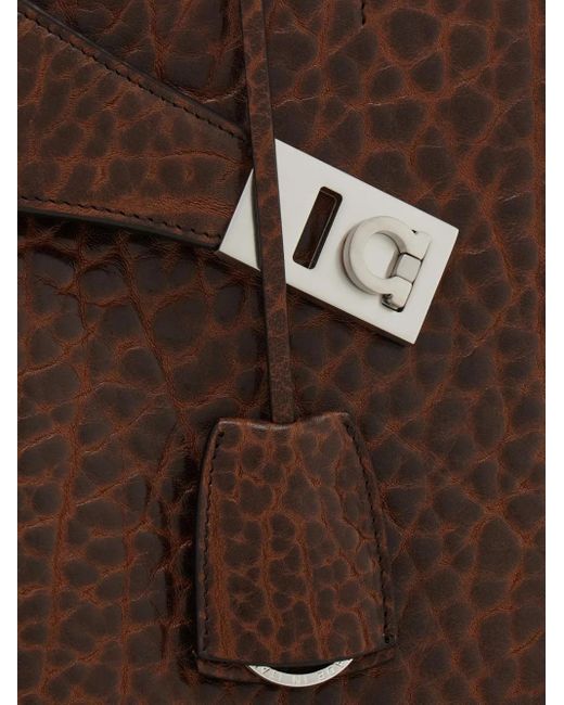 Ferragamo Hug Tote Bag mit Gancini-Schnalle in Brown für Herren