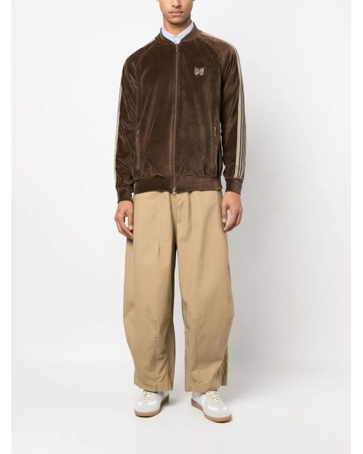 Needles Brown Velvet-Effect Jacket for men