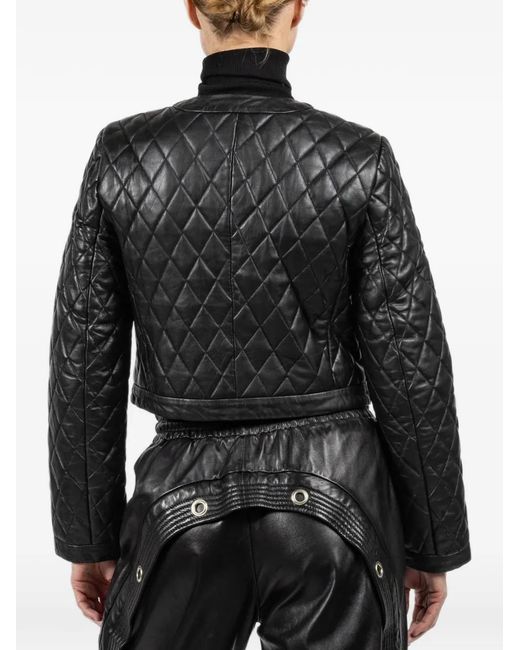 R13 Black Quilted Leather Jacket