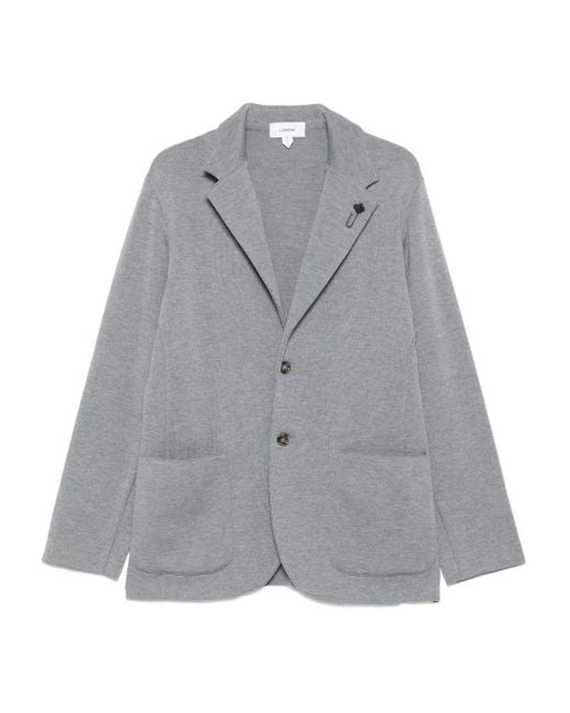 メンズ Lardini パッチポケット ジャケット Gray