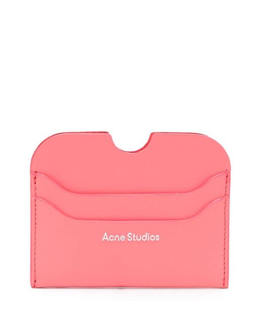 Acne Pink Kartenetui mit Logo
