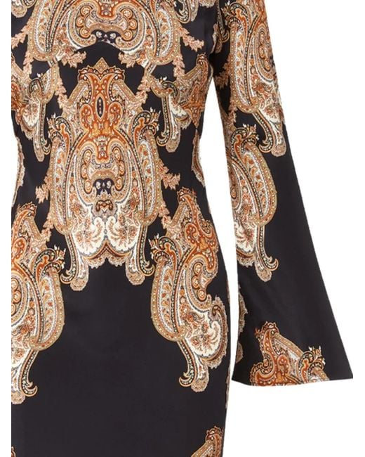 Veronica Beard White Lupita Paisley-Print Flared Dress