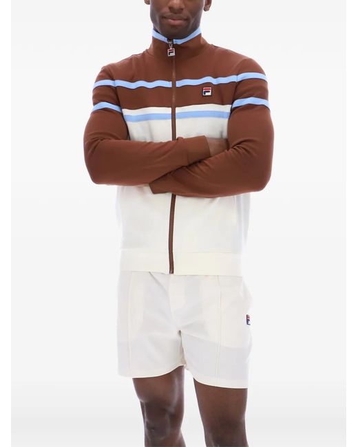 Fila Brown Giovanni Contrast-Panel Sweatshirt for men