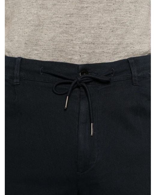 Woolrich Black Drawstring Pleated Shorts for men