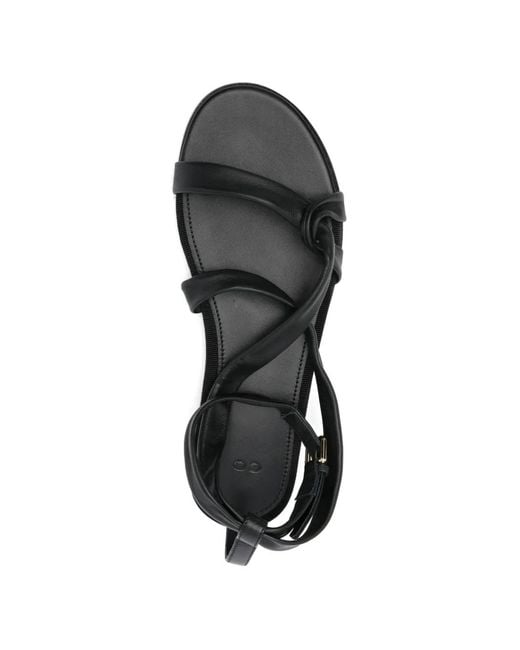 Co. Black Knotted Strap Flat Sandals