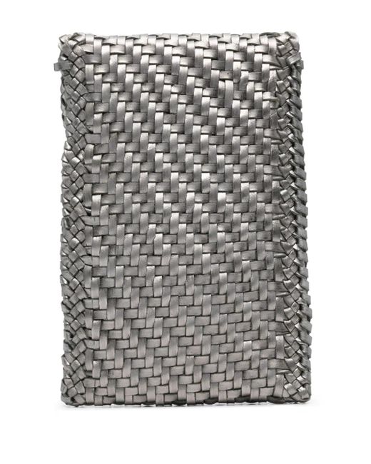 Dragon Diffusion Gray Leather Phone Bag