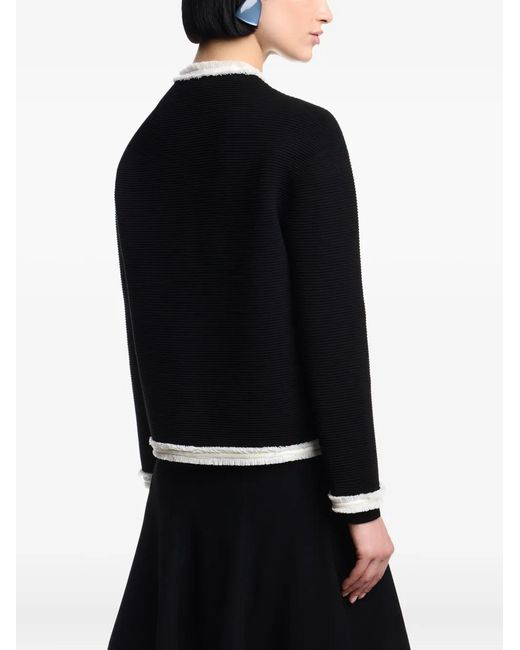 Emporio Armani Black Crewneck Blazer Jacket