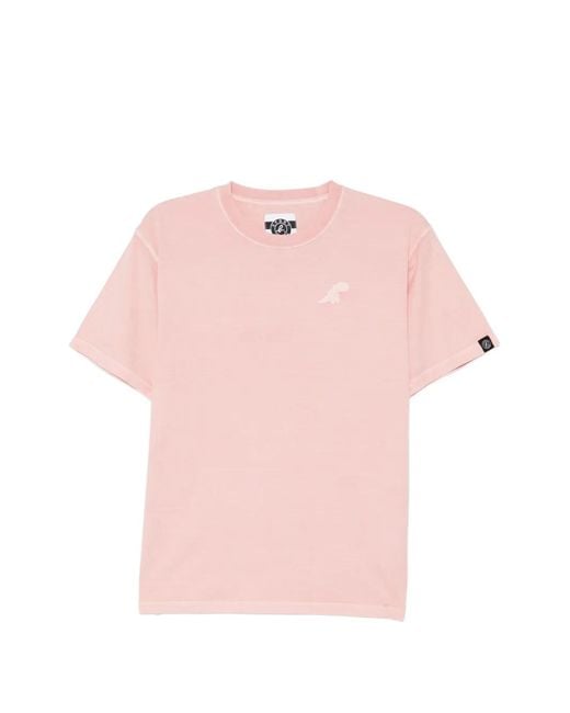 SPORT b. by agnès b. Pink Embroidered-Logo T-Shirt for men