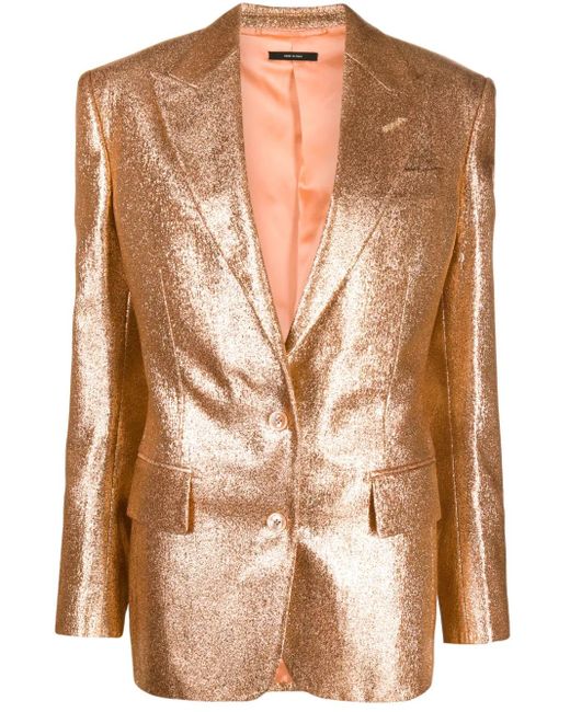Tom Ford Brown Single-Breasted Blazer