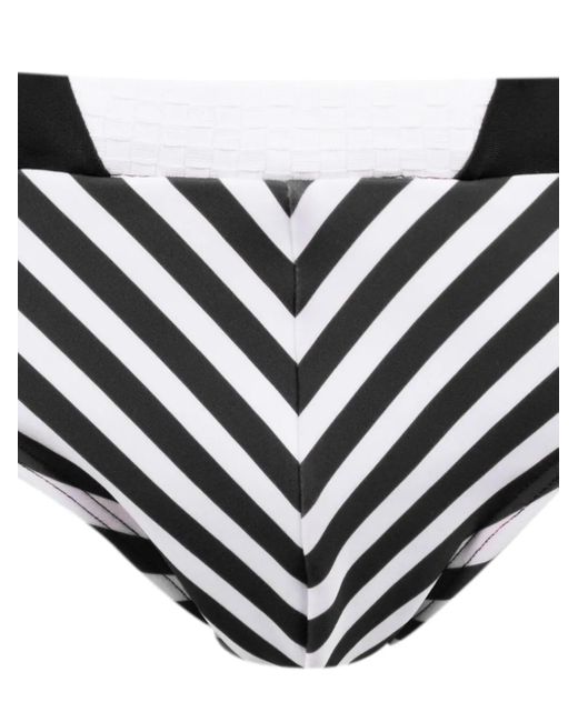 Amir Slama Black Striped Swim Briefs for men