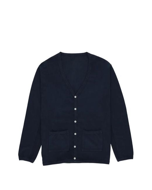 Fortela Blue Cardy V-Neck Pocket Cardigan for men
