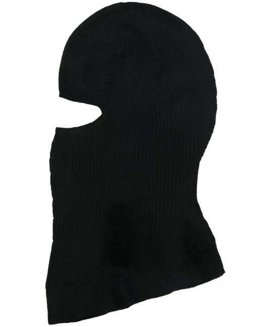 M I S B H V Black Logo-Embroidered Knitted Balaclava