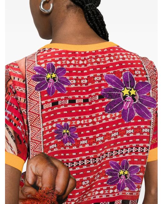The Artistylist Red Graphic-Print T-Shirt