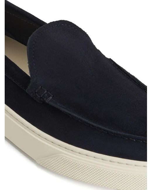 Woolrich Black Slip-On Suede Loafers for men