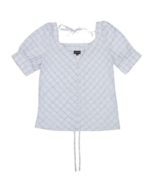 CALLIPYGIAN Blue Checked Blouse