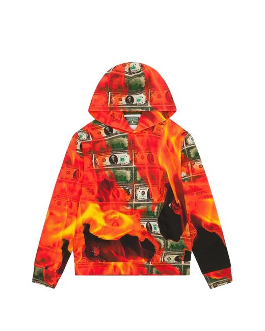 DENIM TEARS Red Burn It All Hoodie for men