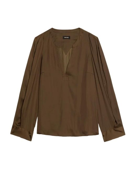 Zadig & Voltaire Natural Torny Satin Tunic
