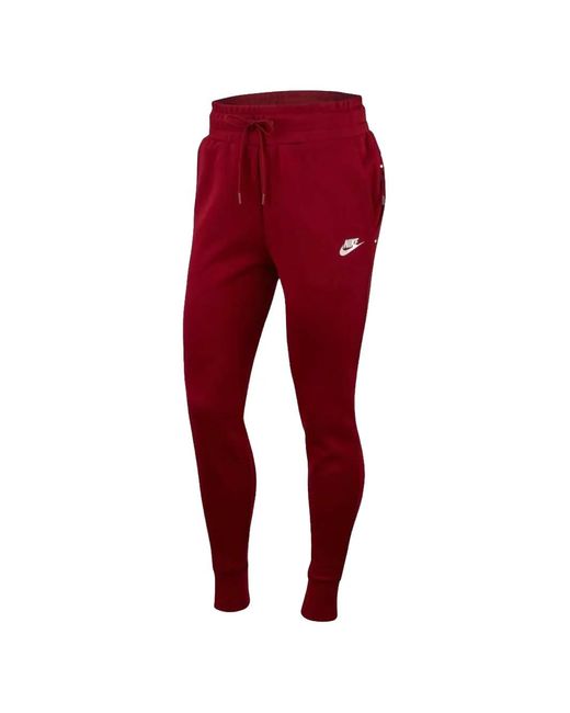 Nike Red Tech Fleece Track Pants