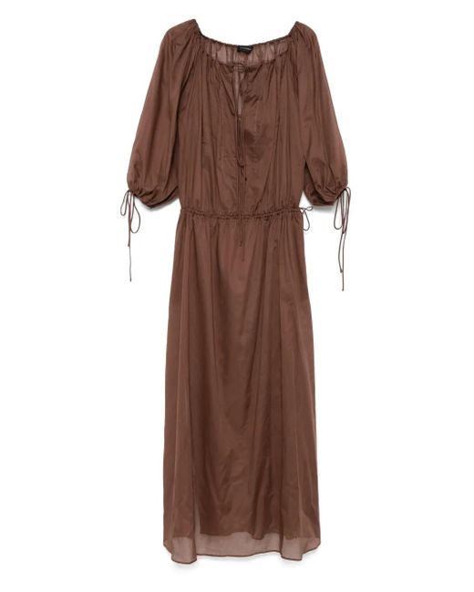 Robe En Coton À Coupe Longue ANDAMANE en coloris Brown
