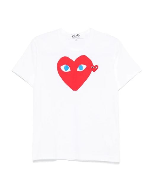COMME DES GARÇONS PLAY ハートプリント Tシャツ White