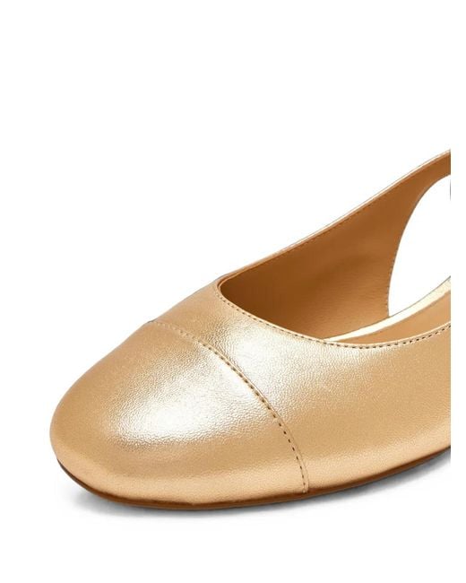 Michael Kors Natural Metallic Slingback Pumps