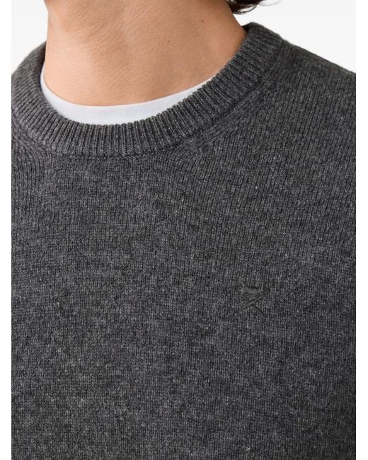 Hackett Blue Lambswool Crew-Neck Sweater for men
