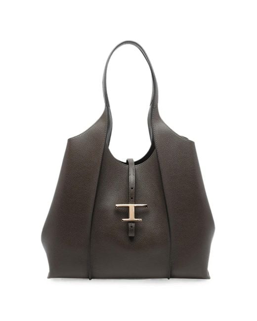 Tod's Black Medium T-Timeless Leather Tote Bag