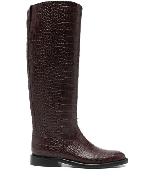Paris Texas Brown Montana Croc-Effect Montana Boots